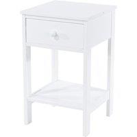 Core Products Sipla 1 Drawer Petite Bedside - White, White