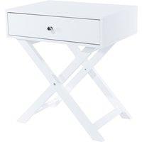 Core Products X Leg 1 Drawer Petite Bedside, White