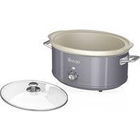 Swan SF17031GRN 6.5L Retro Slow Cooker - Grey