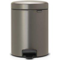 Brabantia newIcon 5L Pedal Bin - Platinum, Black