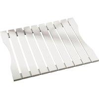 Premier Housewares Slatted Wooden Duckboard - Matt White, White