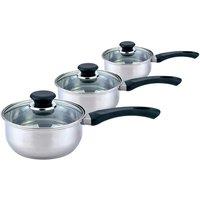 Sabichi Day to Day 3-Piece Saucepan Set, Silver