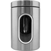 Brushed Stainless Steel Storage Canister - Silver