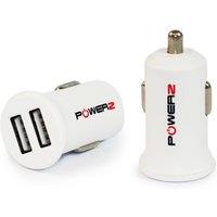 Powerz Car Charger for USB 2.4amp - White