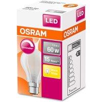 Osram 60W Classic A Frosted Warm White BC Dimmable, White