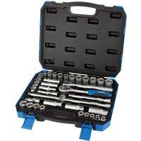 Draper 3/8 Square Drive Combined MM/AF Socket Set (39 Piece), Blue