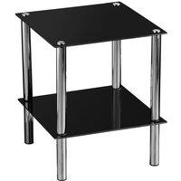 Premier Housewares 2 Tier Side Table - Black, Black