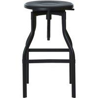 Premier Housewares New Foundry Bar Stool - Matte Black, Black