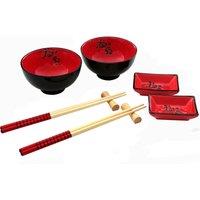 Premier Housewares 8-Piece Chinese Dining Set - Red