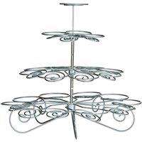 Premier Housewares 4 Tier Cupcake Stand - Silver