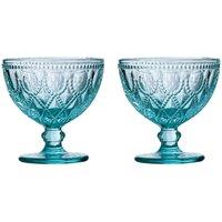 Premier Housewares Fleur Blue Sundae Dishes - Set of 2, Blue