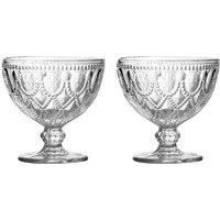Premier Housewares Fleur Clear Sundae Dishes - Set of 2, Clear