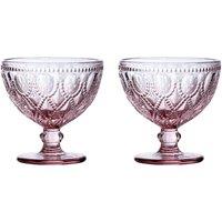 Premier Housewares Fleur Pink Sundae Dishes - Set of 2, Pink