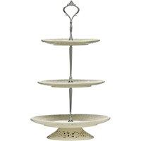 Premier Housewares 3-Tier Ceramic Lace Cake Plate