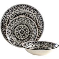 Premier Housewares 12-Piece Maya Dinner Set - Black