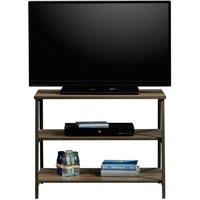 Teknik Industrial Style TV Stand with Trestle Shelf - Smoked Oak, Brown