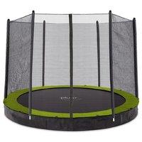Plum 12ft Circular In Ground Trampoline with Enclosure, Black
