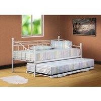 SleepOn Silvana Metal Single Day Bed Without Trundle White, White