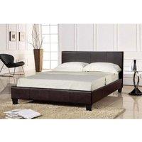 SleepOn Easton Double Bed Frame Brown, Brown