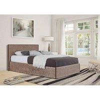 SleepOn Theodore Double Ottoman Storage Bed Truffle, Brown