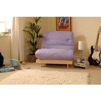 SleepOn Albury Small Single Sofa Bed Set With Tufted Mattress Lilac, Purple