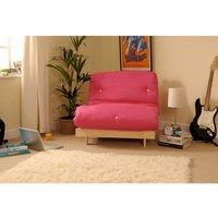 SleepOn Albury Pink Sofa Bed With Tufted Mattress Double, Brown
