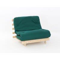 SleepOn Ayr Futon Small Single Set With Tufted Mattress Green, Green