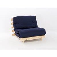 SleepOn Ayr Futon Small Single Set With Tufted Mattress Navy, Blue