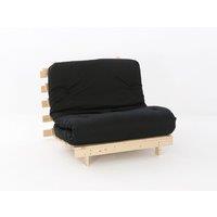 SleepOn Ayr Futon Single Set With Tufted Mattress Black, Black