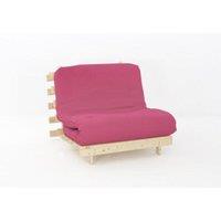SleepOn Ayr Futon Single Set With Tufted Mattress Pink, Pink
