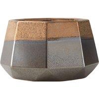 Premier Housewares Jet Metallic Planter - Large, Brown