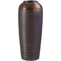 Premier Housewares Zamak Vase Metallic Ceramic - Large, Brown