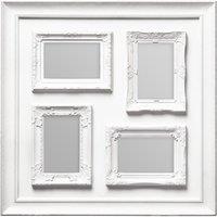 Premier Housewares Multi Photo Frame, 4 Photo in White Plastic - 4 x 6", White