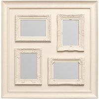 Premier Housewares Multi Photo Frame, 4 Photo in Black Plastic - 4 x 6", Cream