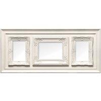 Premier Housewares Multi Frame 3 Photo Cream Plastic Vintage Style Frame - 1 of 5 x 7", 2 of 4 x 6", Cream