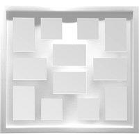 Premier Housewares Multi Photo White Frame, 12 Photo - 9 x 9", 14 x 9", White