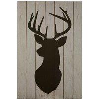 Premier Housewares Stag Silhouette Wall Plaque, Black