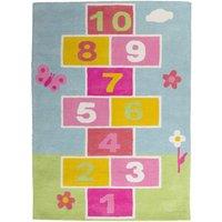 Premier Housewares 100% Cotton Hopscotch Rug, Multi