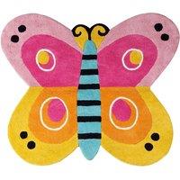 Premier Housewares 100% Cotton Butterfly Rug, Multi