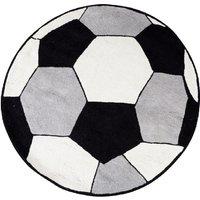 Premier Housewares 100% Cotton Football Rug, White