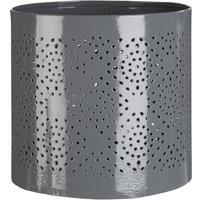 Premier Housewares Complements Small Hurricane Candle Holder - Grey Finish, Grey