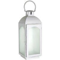 Premier Housewares Complements Small Lantern - White Wash, White