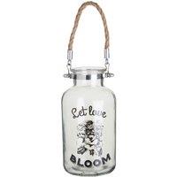 Premier Housewares Bloom Glass Lantern with Rope Handle