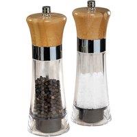 Pro Chef Acrylic Wooden Salt & Pepper Mill - Set of 2