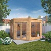 Mercia Premium Corner Summerhouse - 9' x 9', Brown
