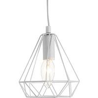 Premier Housewares Beli Pendant with Light Metal Wire - White