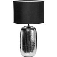 Premier Housewares Regents Park Table Lamp in Chrome Effect Finish with Ceramic Base