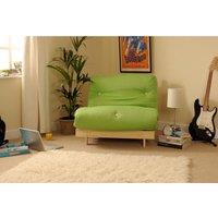 SleepOn Albury Lime Futon Set With Tufted Mattress Single, Green