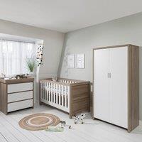 Tutti Bambini Modena 3 Piece Room Set - White and Oak, White