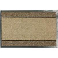 JVL Miracle Barrier 40 x 60cm Striped Door Mat - Beige/Brown, Cream